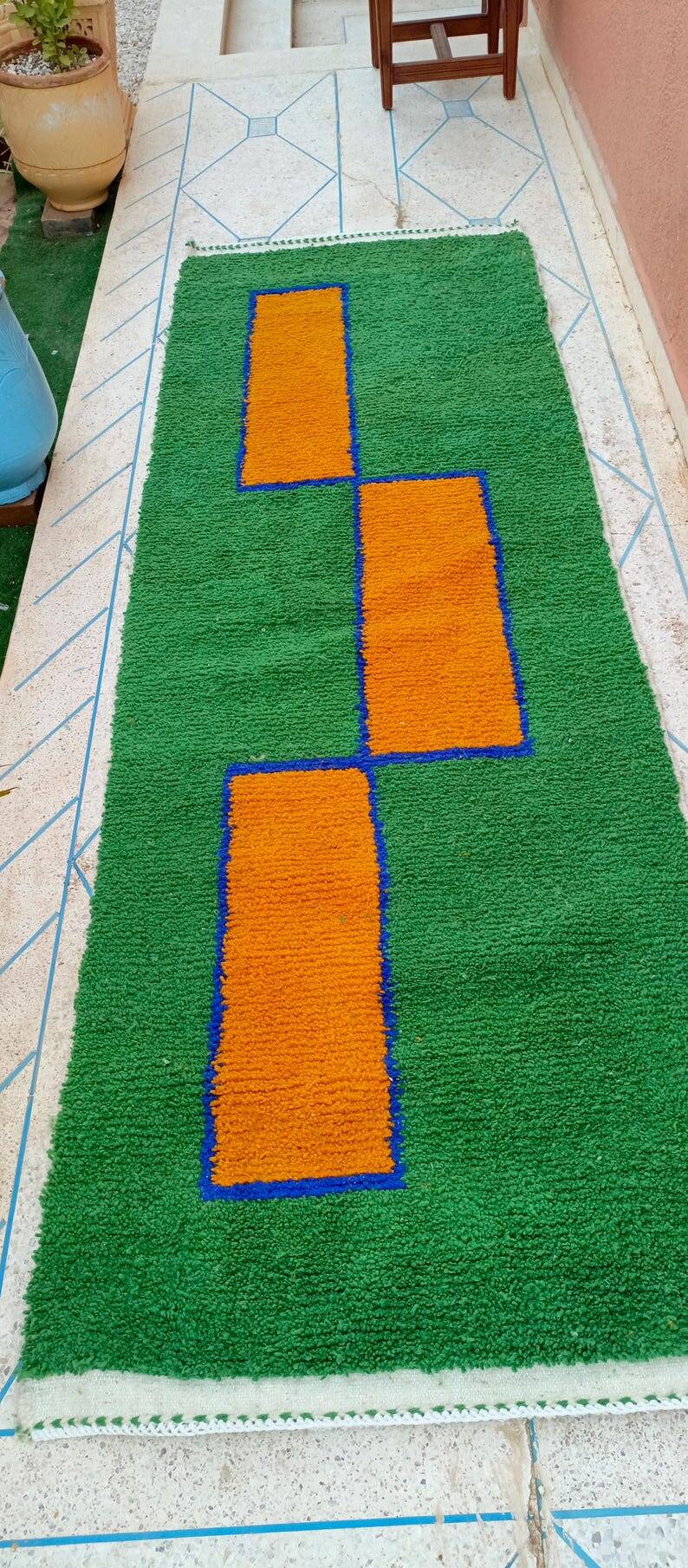 Handmade runner rug 300cm x 100cm
