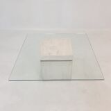 Italian travertine coffee table 1980s