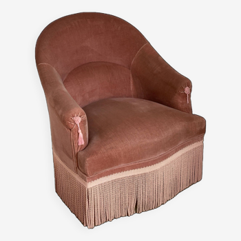 Fauteuil crapaud velours