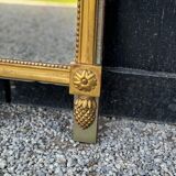 Louis XVI carved and gilded wood mirror, late 18th century