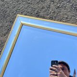 Louis XVI style gilded glazing bead mirror