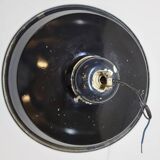 Pendant lamp industrial workshop lampshade in vintage black enameled metal