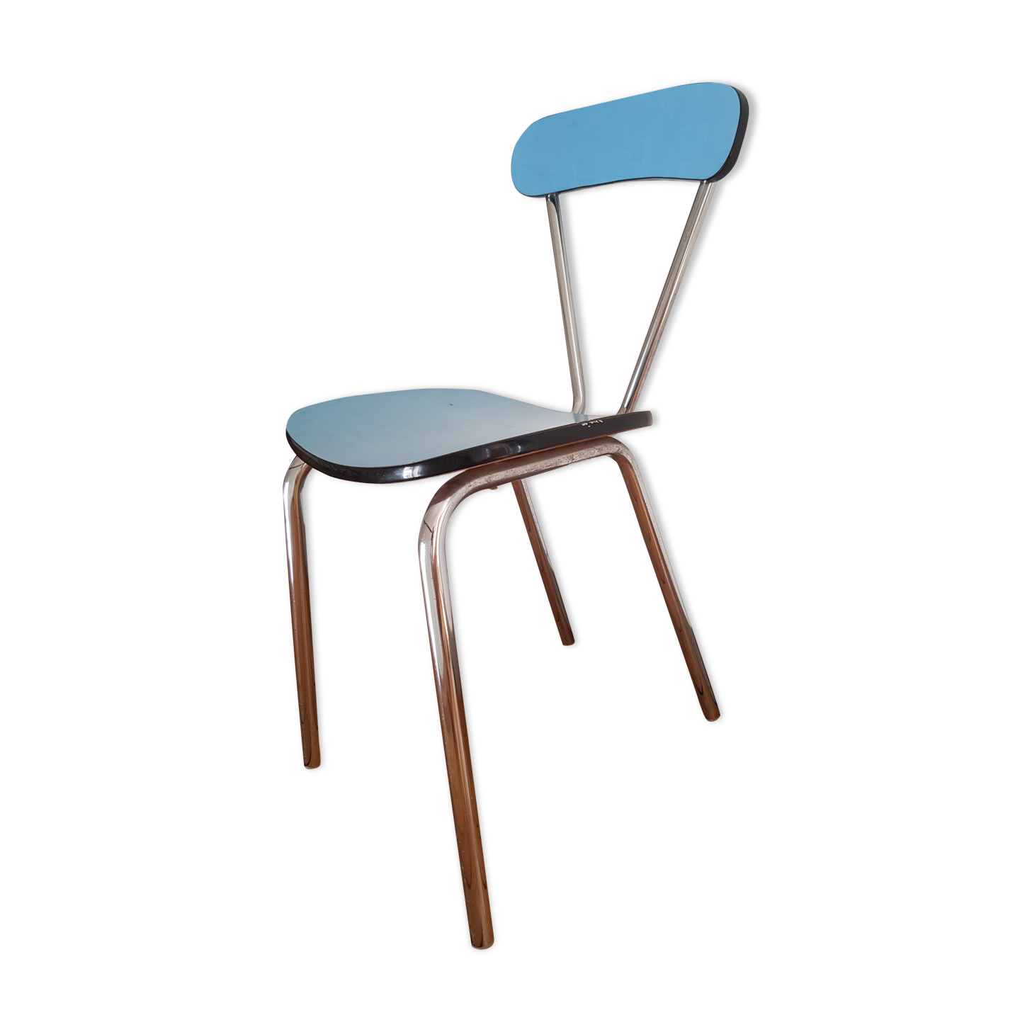 Blue formica chair