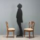 Antique walnut chairs with horsehair upholstery, Italy, 19th century.