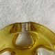 Vintage two-tone yellow glass ashtray
