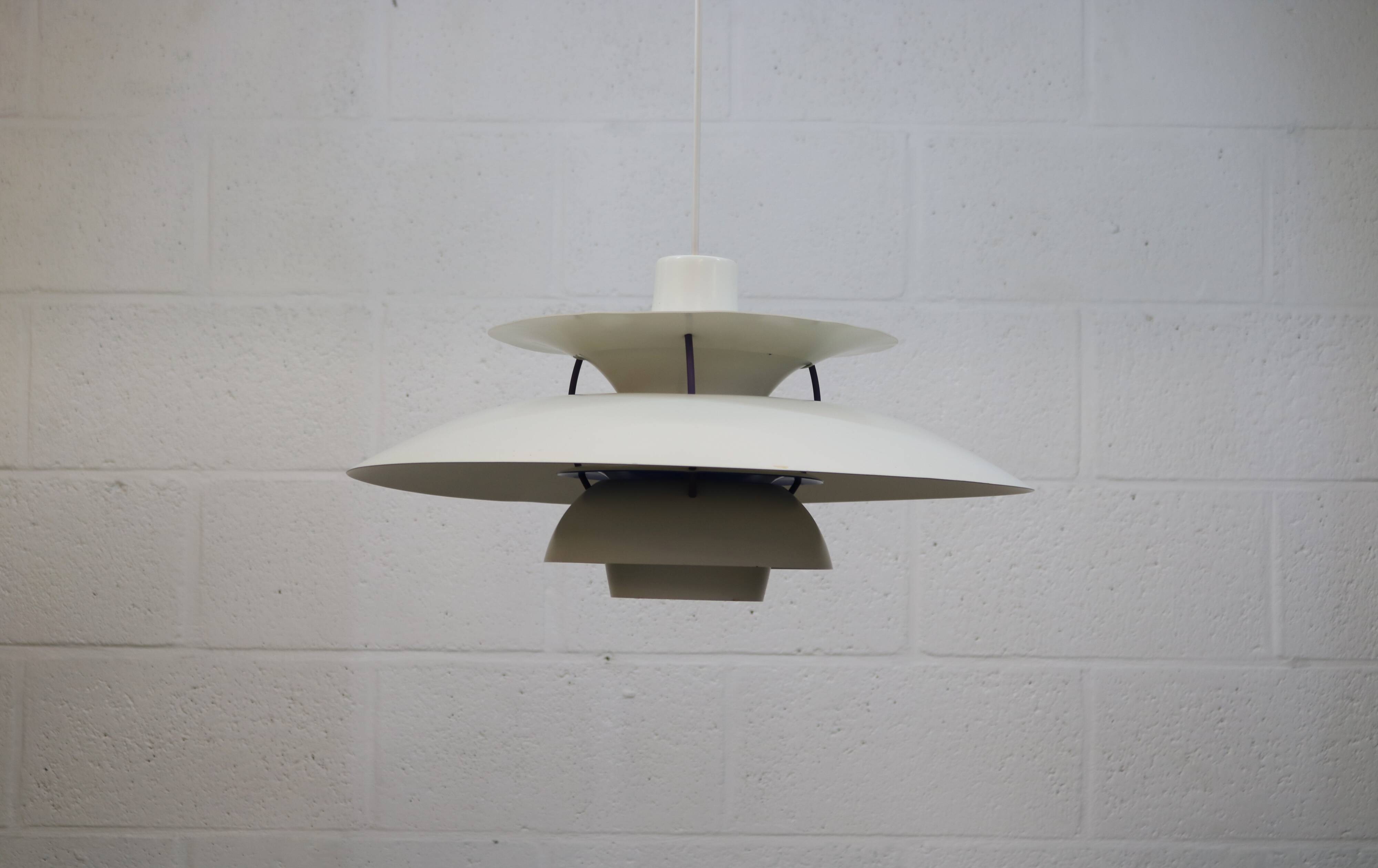 The genuine Danish item - PH5 pendant - original white colour - Louis Poulsen