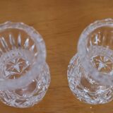 2 bougeoirs en en cristal d'Arques