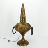 Brutalist lamp in gilded bronze Max BRE 1970