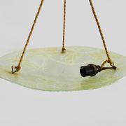 Suspension basin Art Deco 1 Fire, in yellow and transparent glass. Year 30