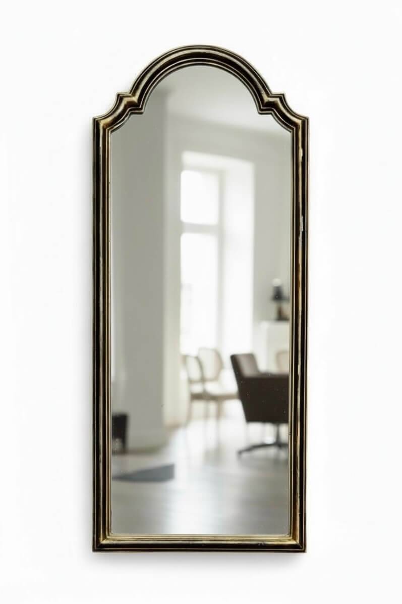 Antique pediment mirror