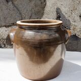 Brown glazed grease pot