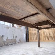 Solid oak farmhouse table with extensions (190-280cm) 1950
