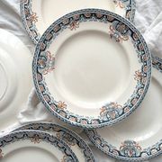 6 assiettes plates terre de fer « Diderot » Longwy
