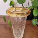 Vase en verre bullé