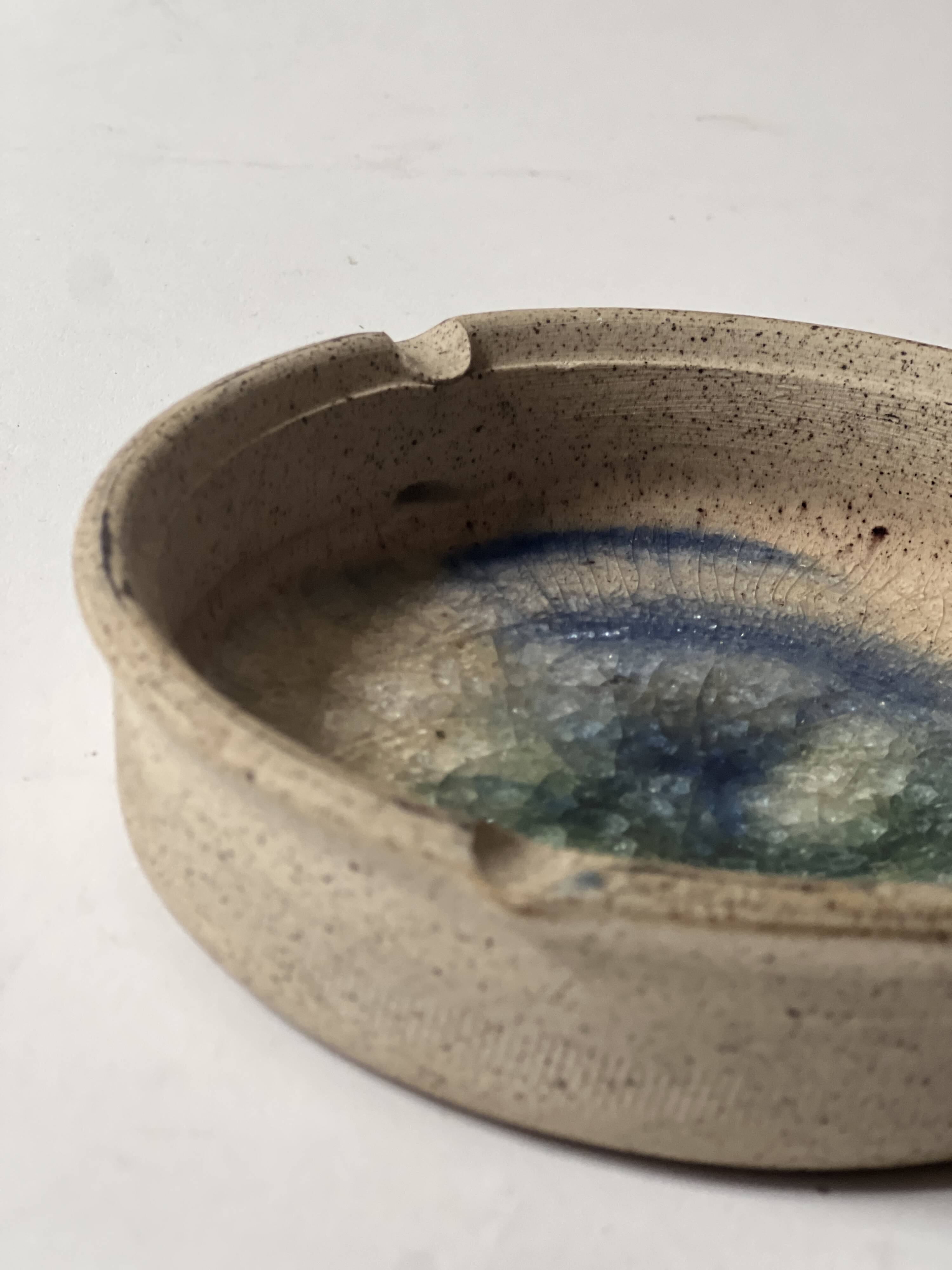 Handmade ceramic and glaze ashtray / pocket emptier