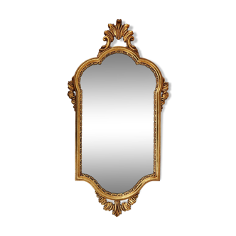 Mid-Century Baroque Style Gilded Mirror, France, 1950s