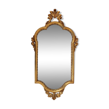 Mid-Century Baroque Style Gilded Mirror, France, 1950s