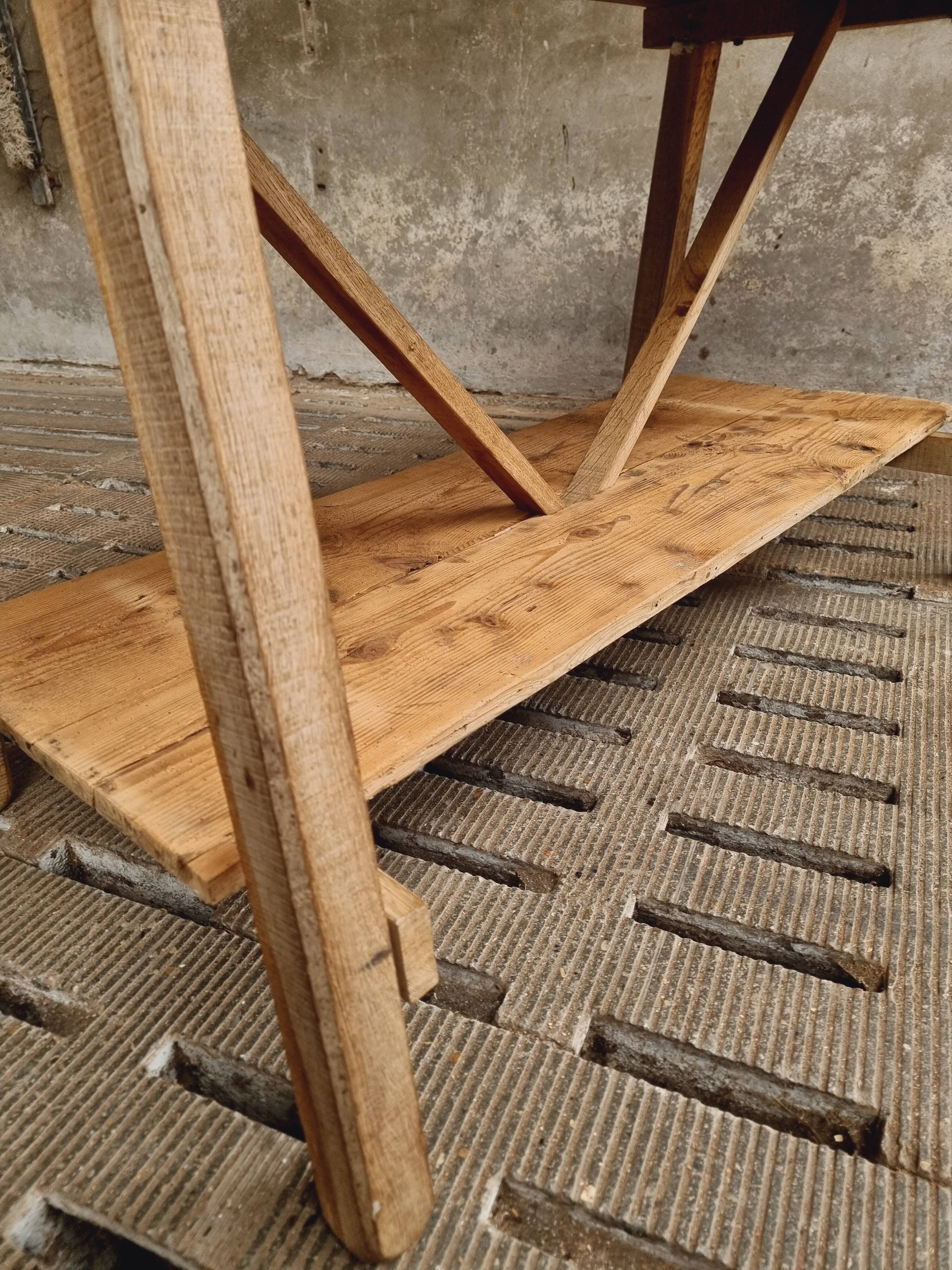 Old work table kitchen island bar table oak