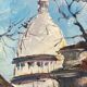 Oil on panel by Gino Milani Paris Saint-Pierre de Montmartre 1975