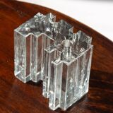 Modernist soliflore in molded glass, Germany, 1970s
