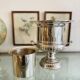 Silver-plated metal champagne bucket ice bucket