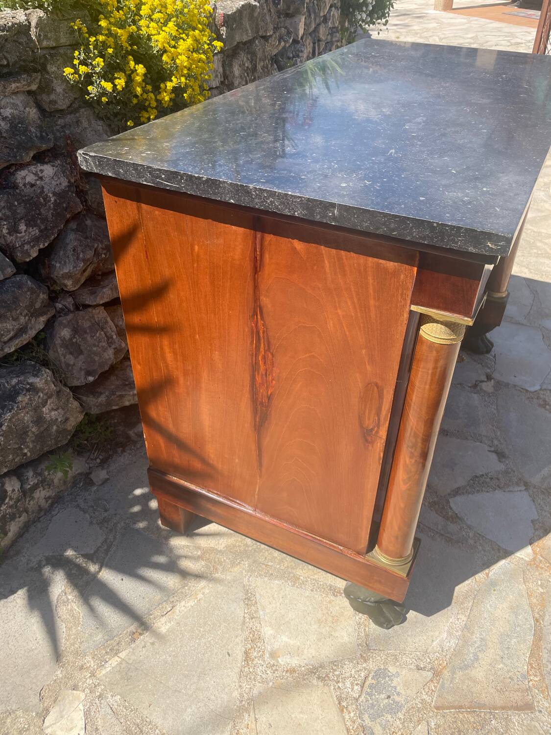 Commode empire retour D’Égypte en Acajou Flammé Époque XIX eme siècle