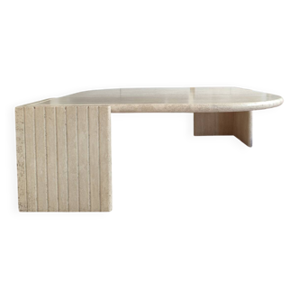 Travertine coffee table