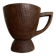 Midcentury Cubist XXXL Cup in West African Monoxyl Wood