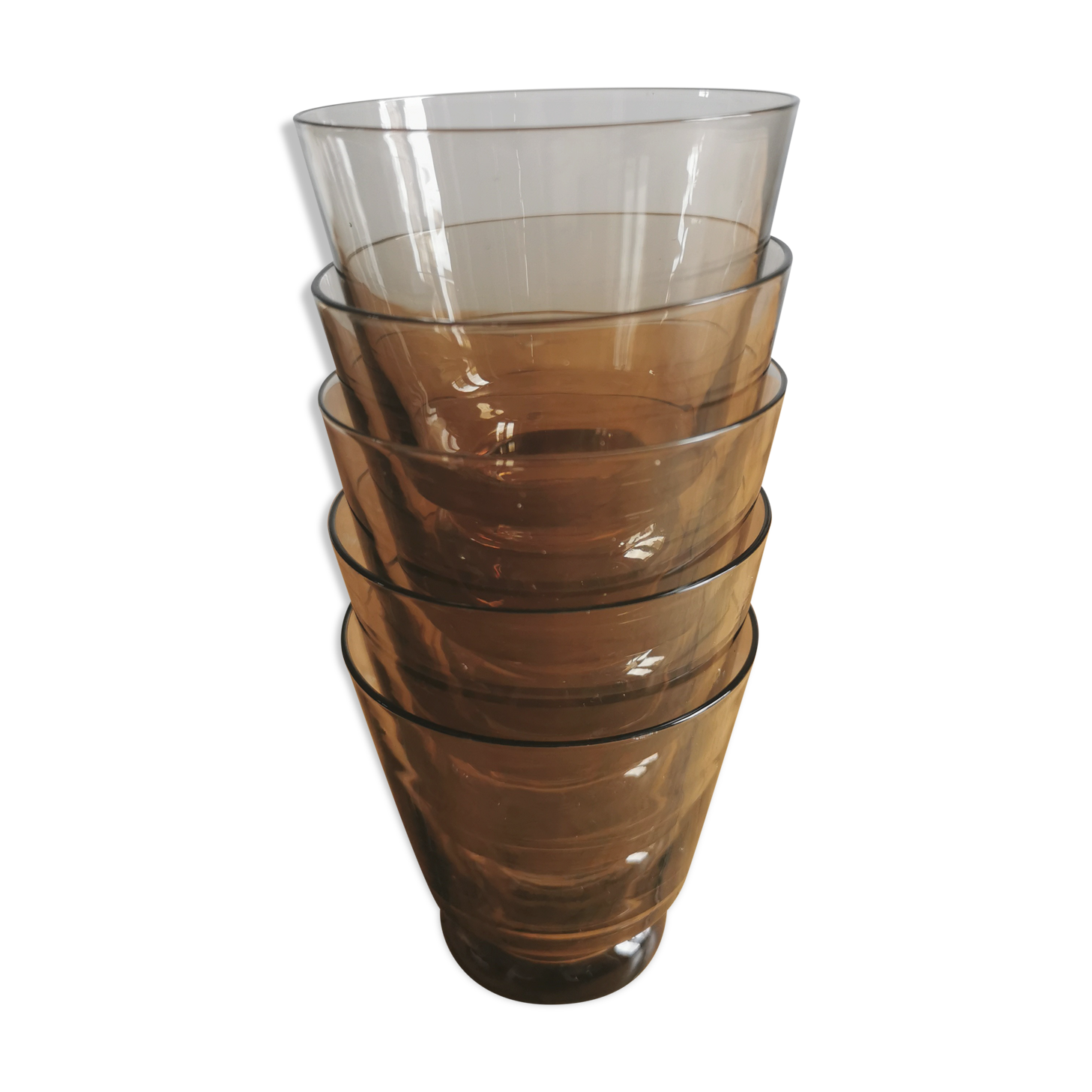 5 smoked glass coffee cup service