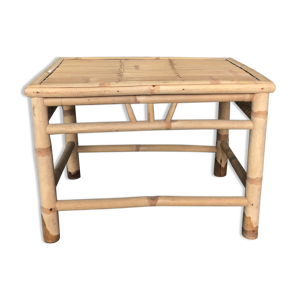 Table basse vintage en bambou