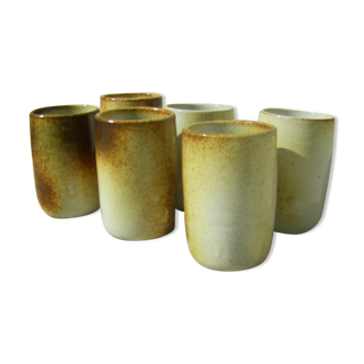 Six sandstone glasses