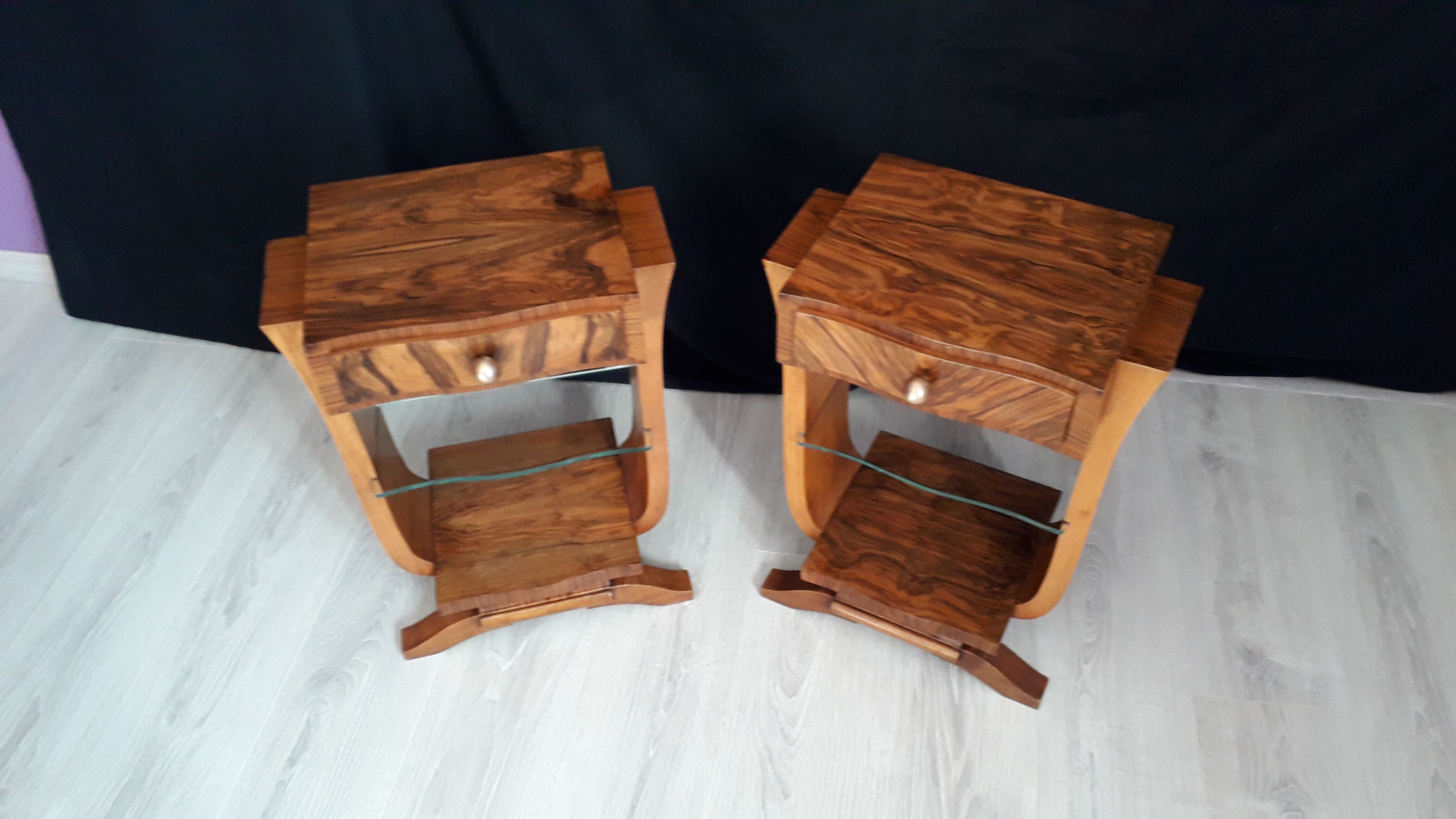 Art Deco bedside pair
