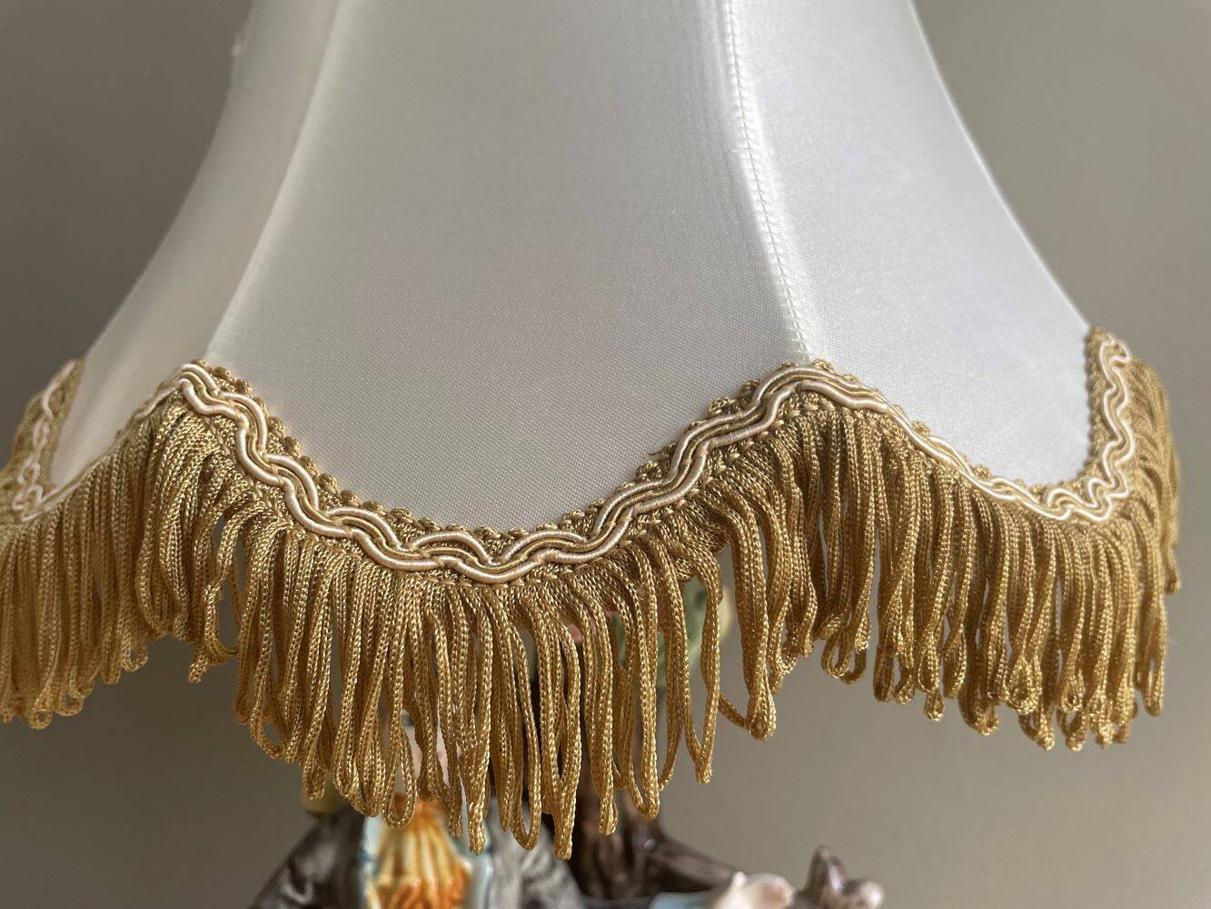Paire de lampes de table en porcelaine italienne par Capodimonte.
