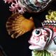 Assiette décorative barbotine