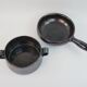 Ebony enameled ceramic fondue pot signed André Martin Vallauris 1950s