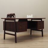 Bureau en palissandre, design danois, années 1970, fabrication : Omann Jun
