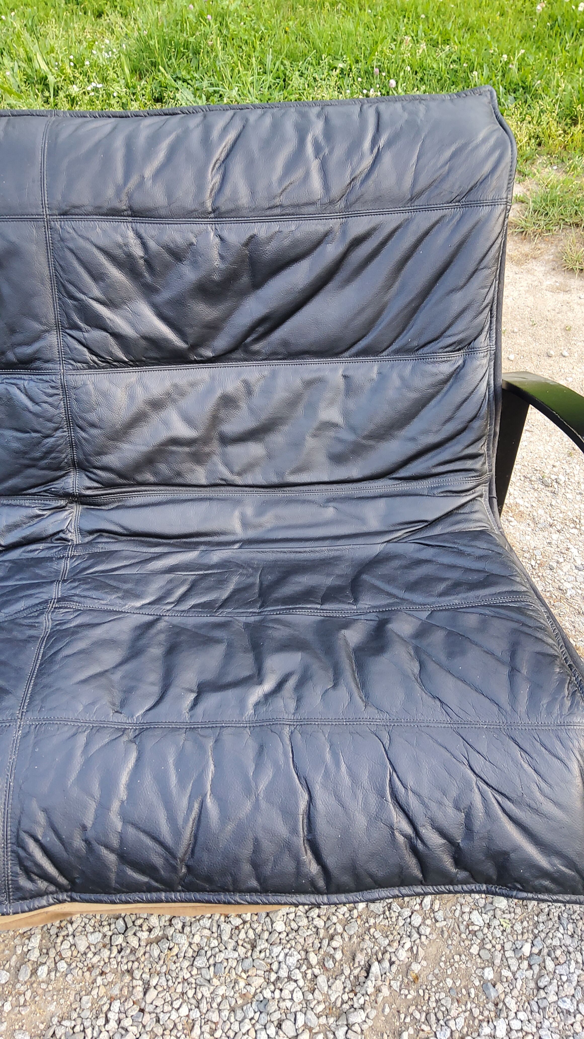Pair of Scandinavian leather sofas from Tord Björklund