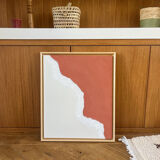 Tableau relief crème, terra cota