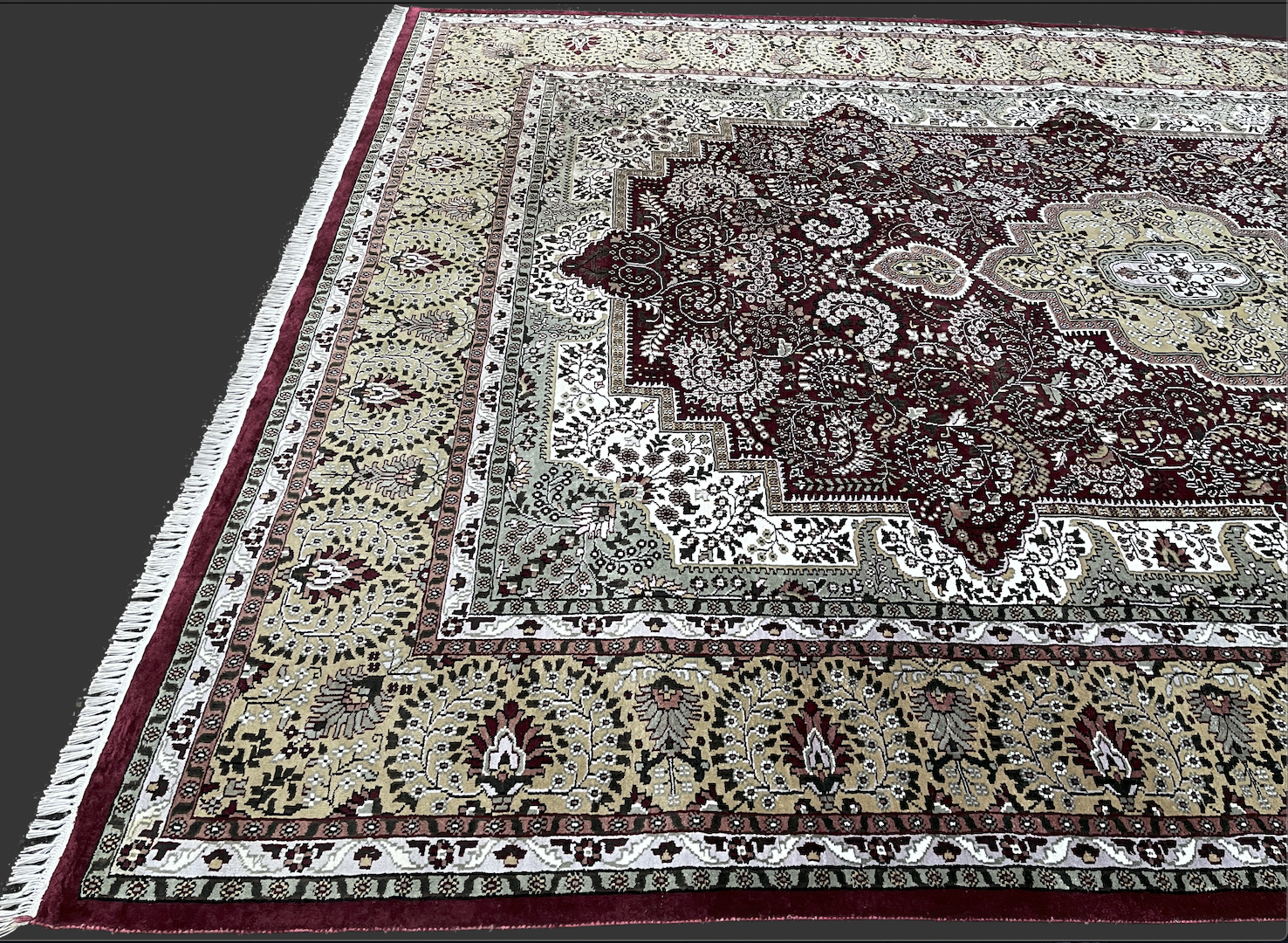 Tapis pakistanais laine de soie 383x281cm