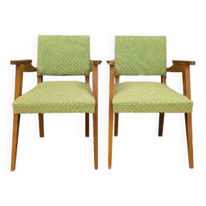 Paire de fauteuils bridge - pieds compas