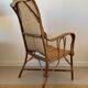 Old rattan armchair