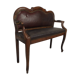 Leather bistro bench