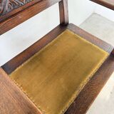 Paire de fauteuils style espagnol bois sculpté 1900