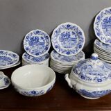 Derby Sarregemines 52-Piece Dinnerware Set, Deep Blue