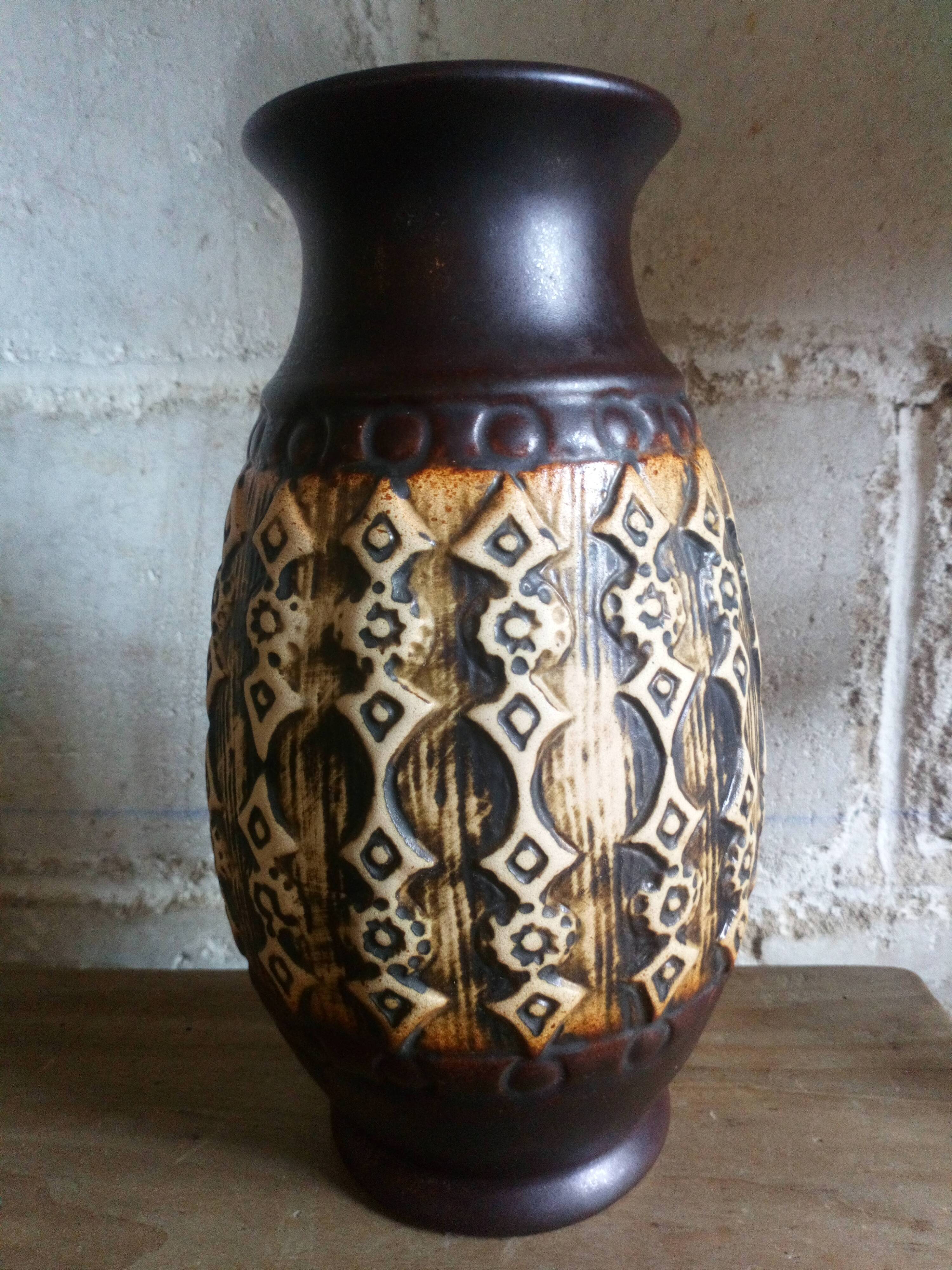 German ceramic vase from manufacturs "Jasba" 60s west Germany
