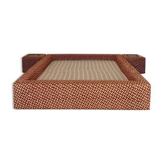 Cinna vintage 70s bed and bedside table set