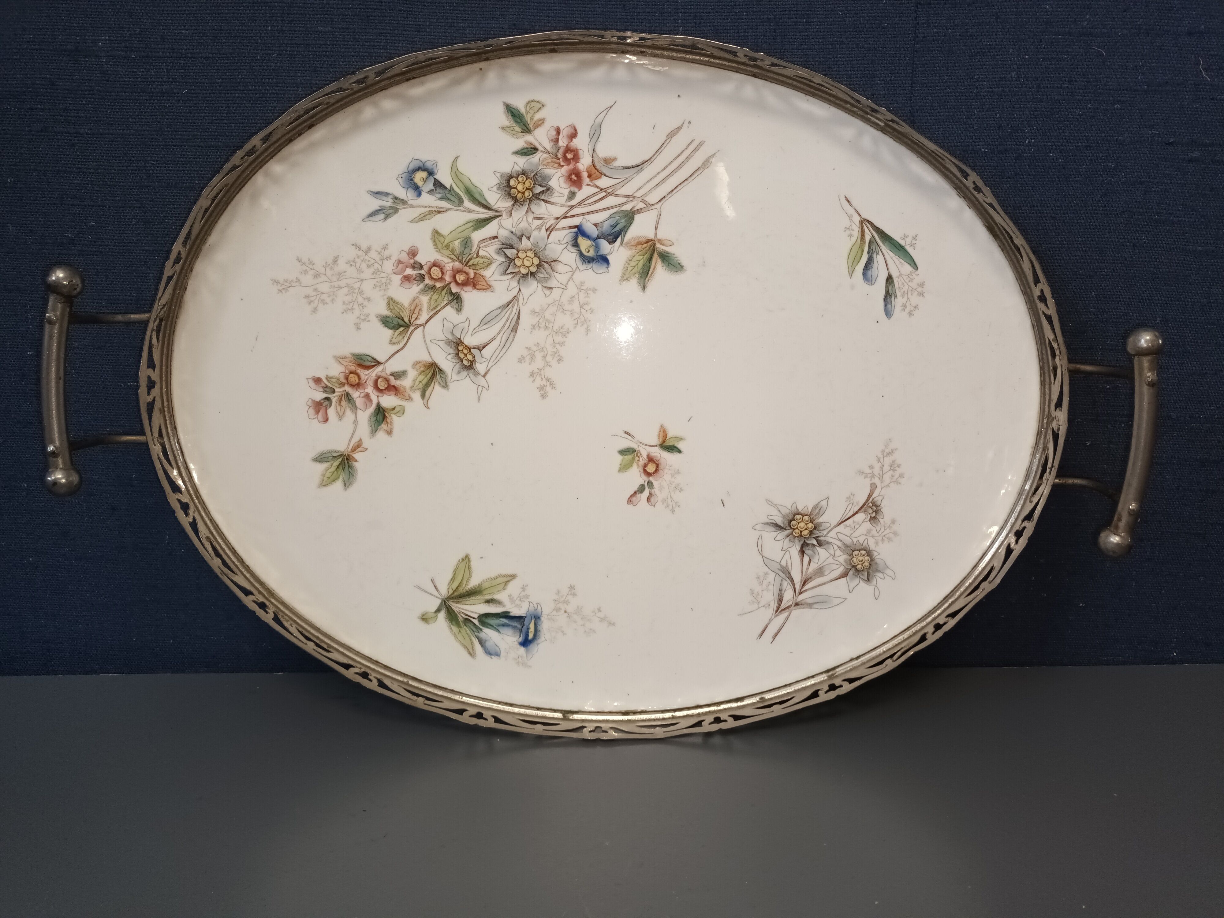 earthenware and metal top