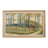Tableau « La route de la forêt », design scandinave, années 1960
