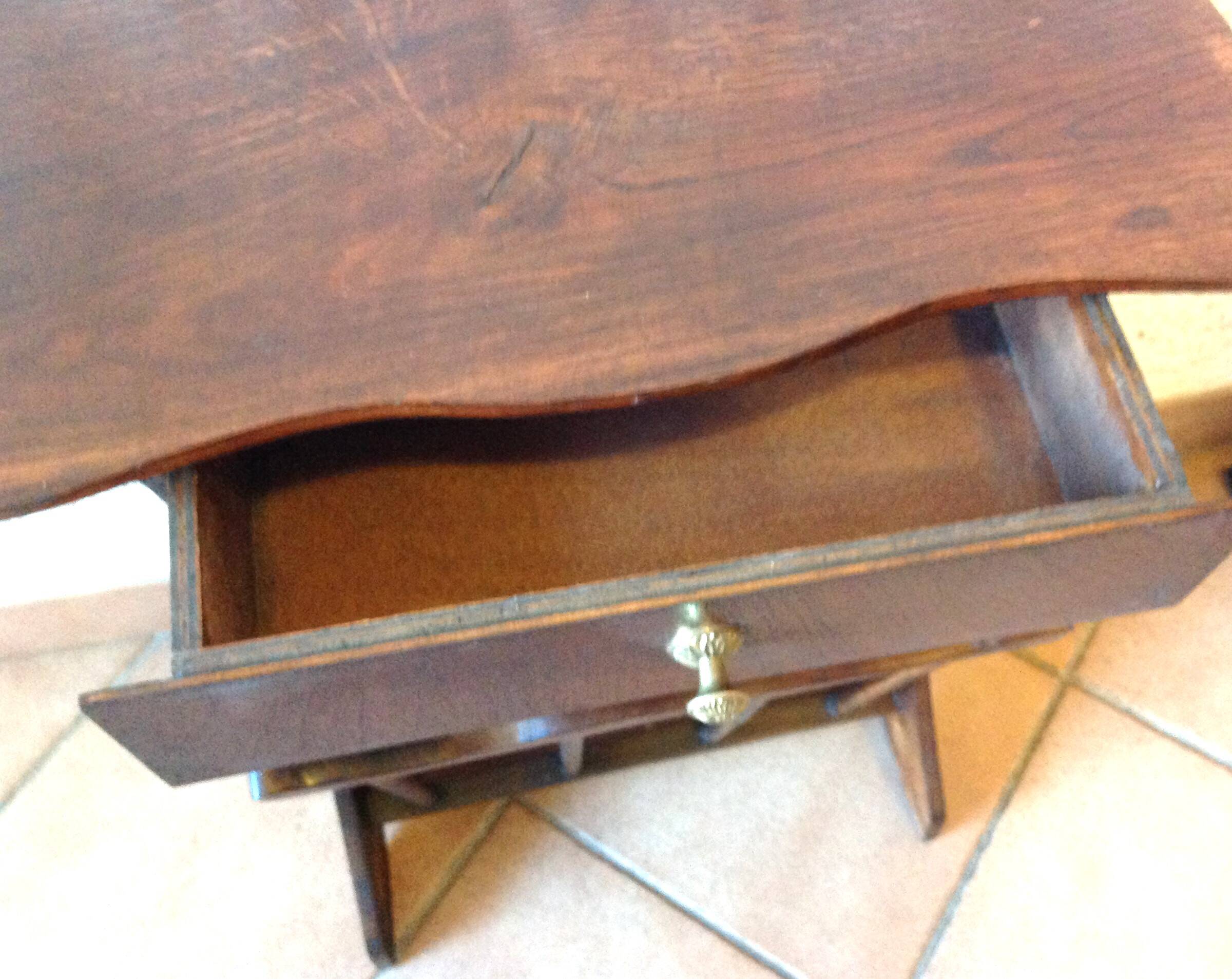 Magazine holder in varnished wood / vintage 60s