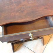 Magazine holder in varnished wood / vintage 60s